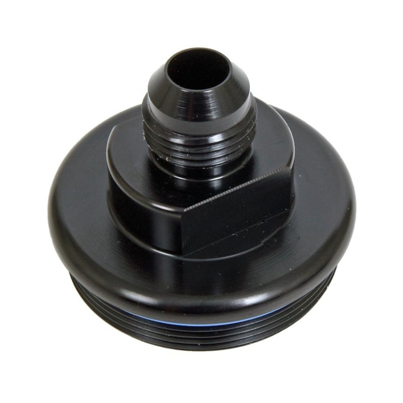 Fuelab リプレイスメントフィルターキャップ -8AN イン - ブラック