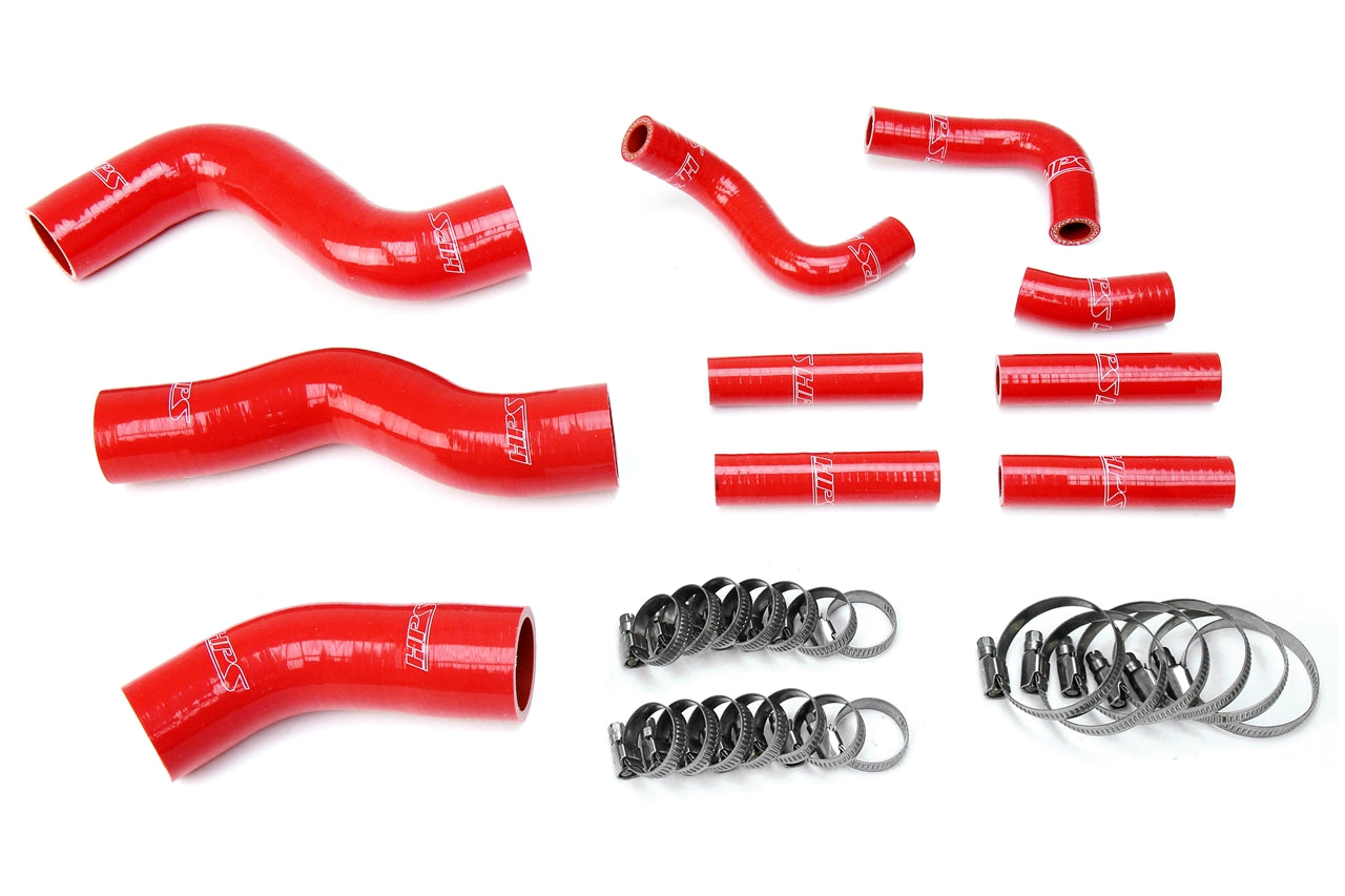 HPS シリコン ホース キット - ラジエーターおよびヒーター ホース 57-1441-RED