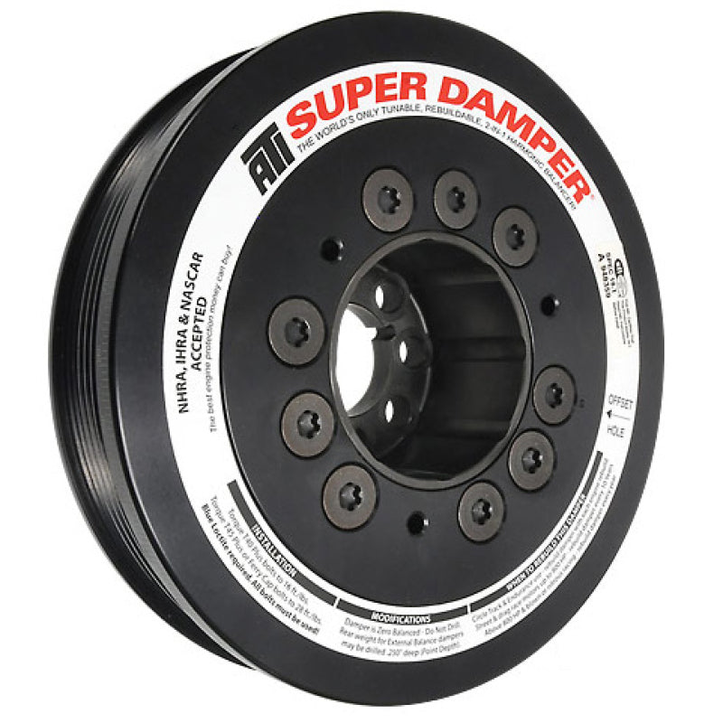 ATI ダンパー - 6.570インチ(約167mm) - スチール製 - 6溝 - アウディ用 - ハイパワー対応 - レースバージョン
