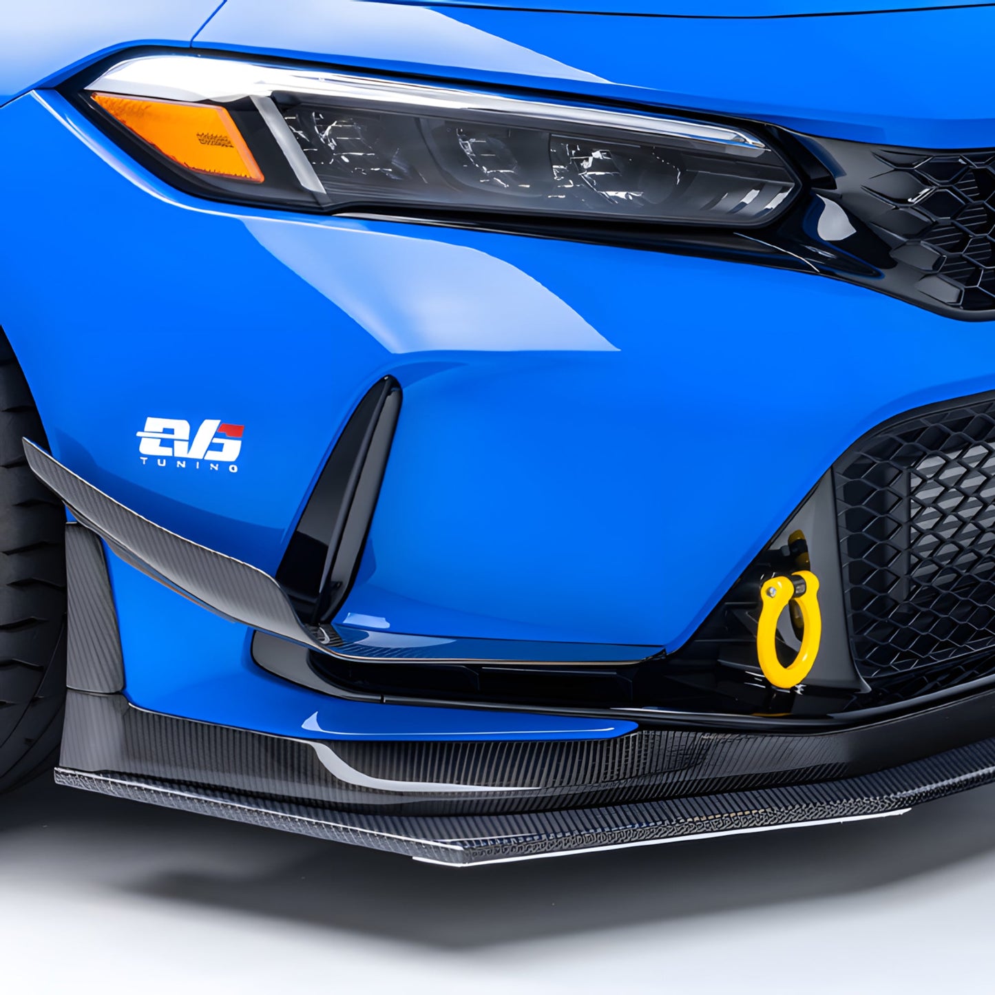 EVS Tuning カーボンフロントスプリッター - ホンダ FL5 シビック タイプR