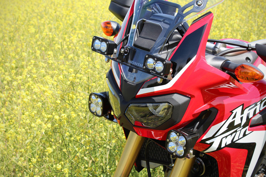 Baja Designs 16-20年式 ホンダ S2 Pro ウインドスクリーンマウントライトキット - ホンダ 2016-20 アフリカツイン