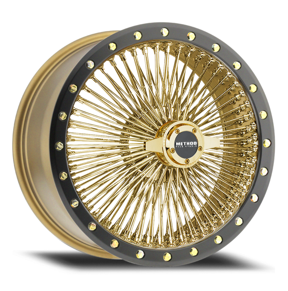 Method Race Wheels 562 | 24K ゴールド - ブラックリップ