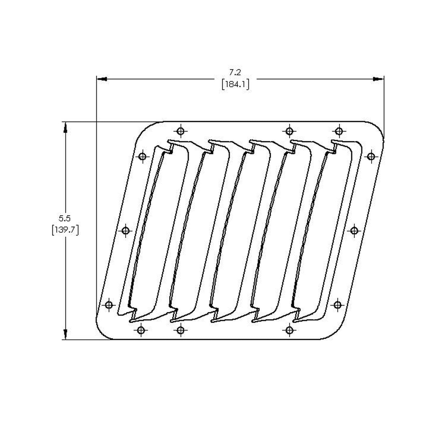 Verus Hood Louver Kit Bare Aluminum Subaru WRX / STI 2015-2021 | A0053A-BARE