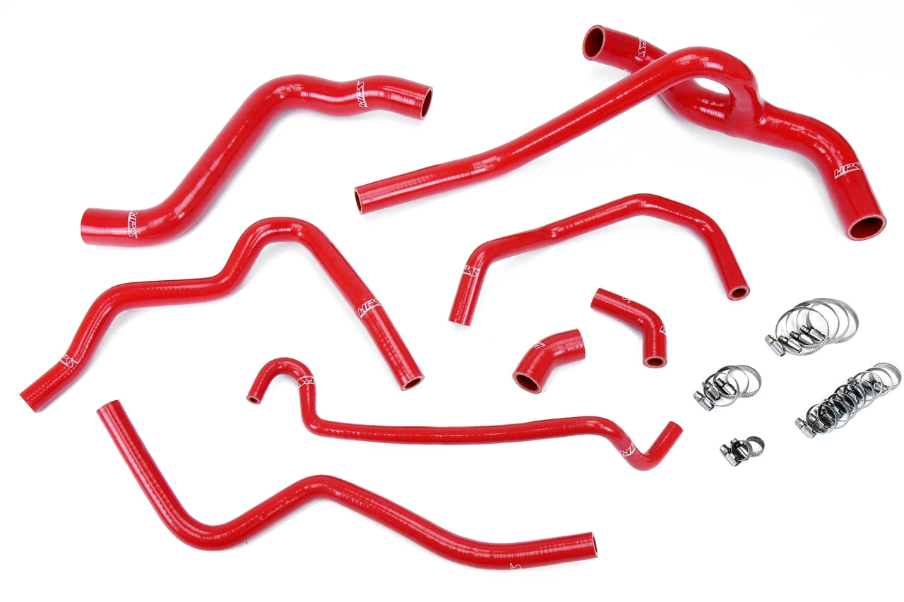 HPS シリコン ホース キット - ラジエーターおよびヒーター ホース 57-1400-RED
