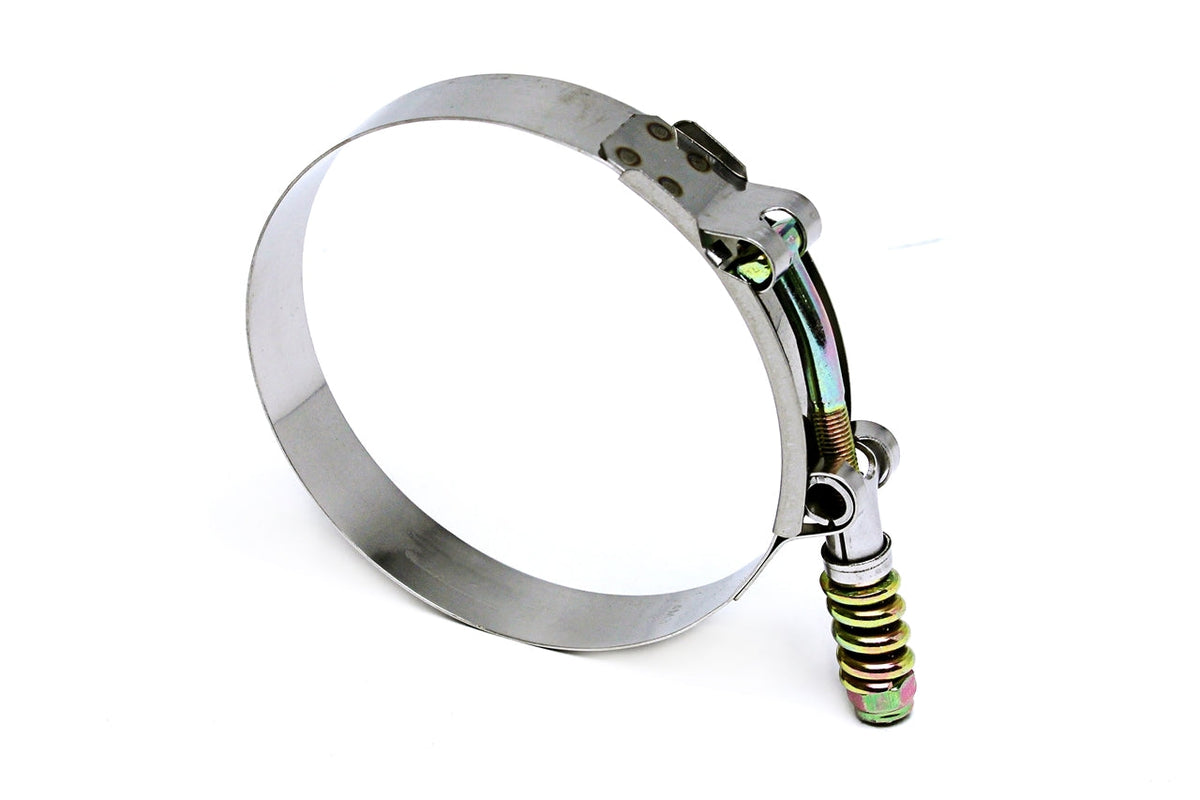 HPS ステンレススプリング式 T ボルト クランプ サイズ 88、3-3/8インチ(85.7mm)または 3-1/2インチ(89mm) 内径 ホース用 - 有効サイズ: 3.62インチ~3.94インチ(92mm-100mm)
