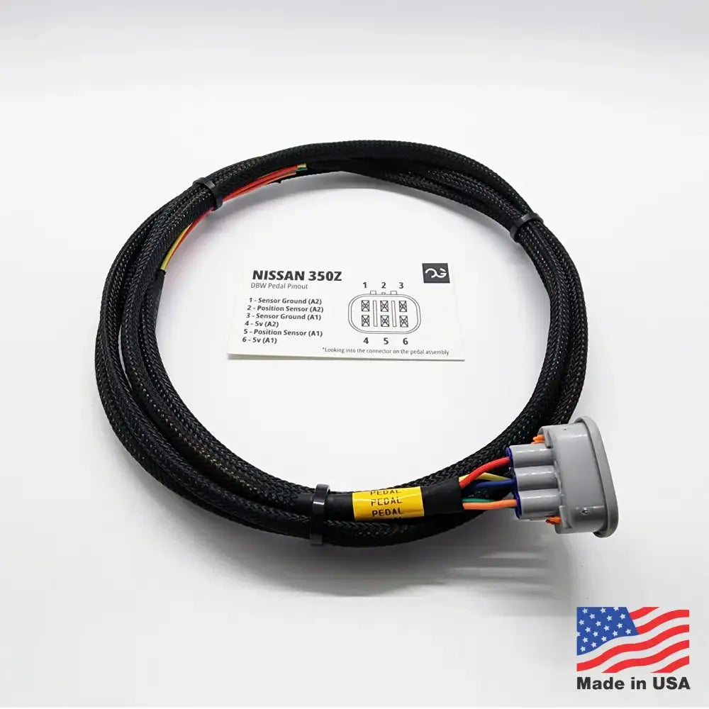 DBW Pedal Harness - 6ft Unterminated DBW Outsider Garage