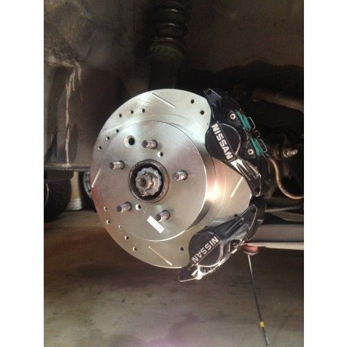 GKTech - ニッサン S13 / S14 / S15シルビア / 180SX ニッサン 純正2pot用 デュアルキャリパーブラケット(ペア)