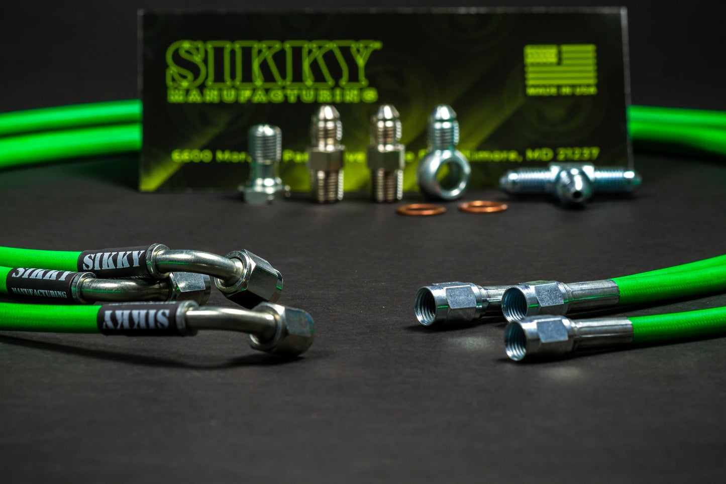 Sikky Manufacturing - E36 プルバック ハンドブレーキ デュアル キャリパー ライン キット (HLK-03)