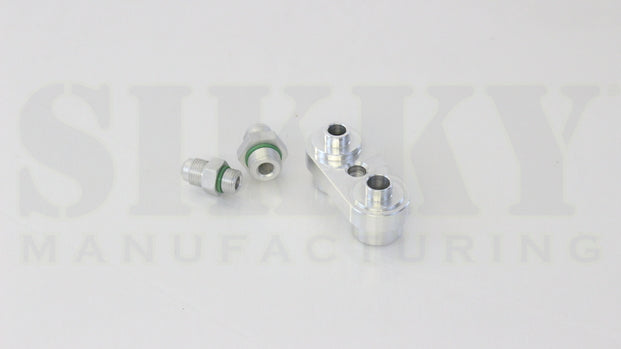 Sikky Manufacturing - LS1 エアコンコンプレッサー アダプターフィッティング (SM-AC-ABK-LS1)
