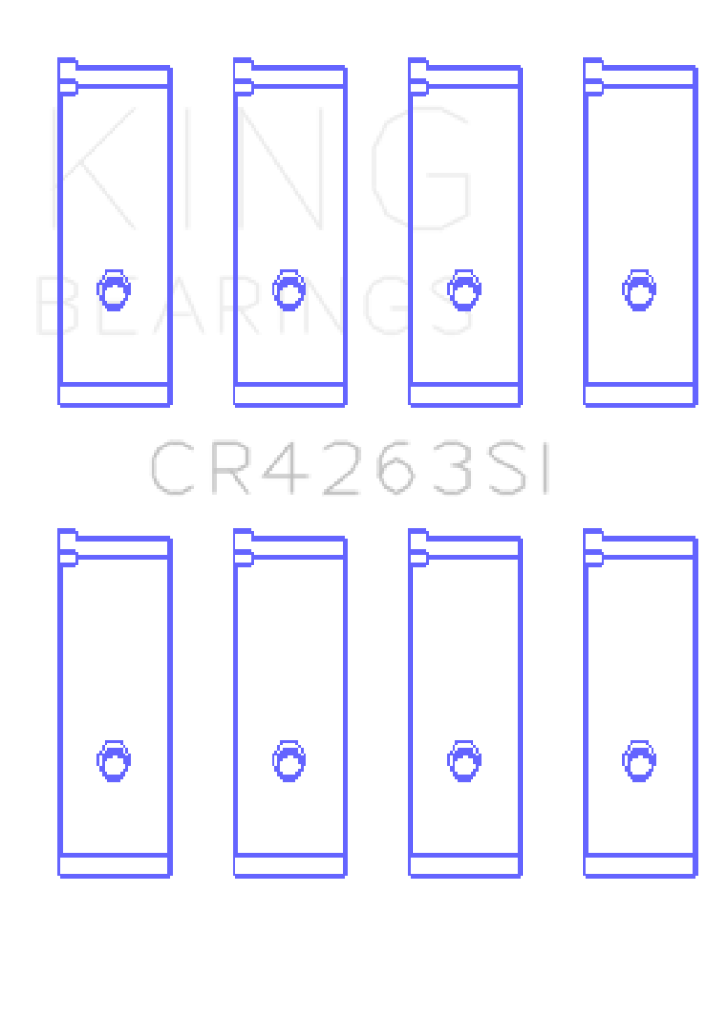 King Engine Bearings .25 ロッド ベアリング セット | 2009 トヨタ カローラ、2000 ~ 2005 トヨタ セリカ、2003 ~ 2008 トヨタ マトリックス (CR4263SI0.25)
