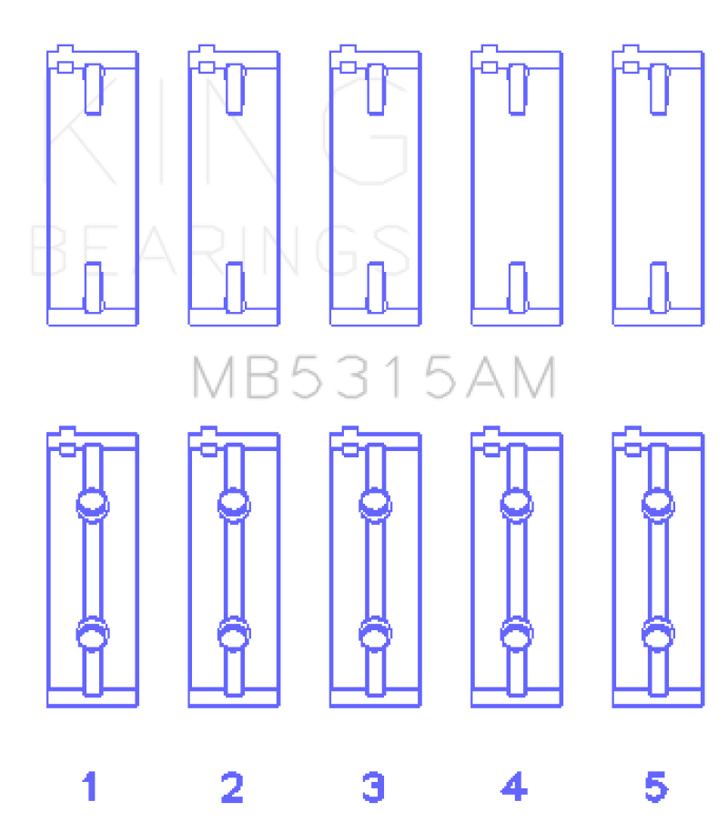 King Engine Bearings メインベアリングセット |複数エンジン 適合品 (MB5315AM)