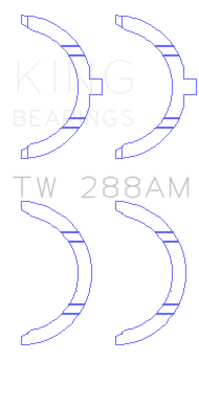 King Engine Bearings スラストワッシャーセット | 1998 – 2005 トヨタ ランドクルーザー、2002 – 2004 トヨタ 4ランナー & 1999 – 2004 トヨタ タンドラ (TW 288AM)