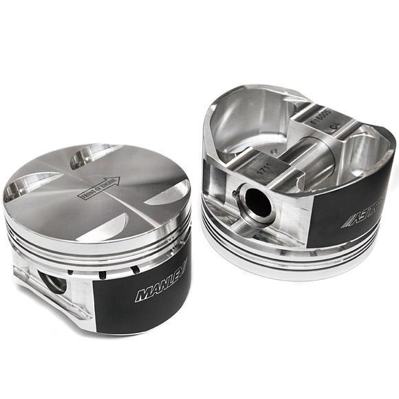 Manley Performance 86mm ボア 10.0/10.5:1 コンプ比 -2.5cc フラットトップ T/T ピストンセット |複数三菱 適合品 (617210CE-4)