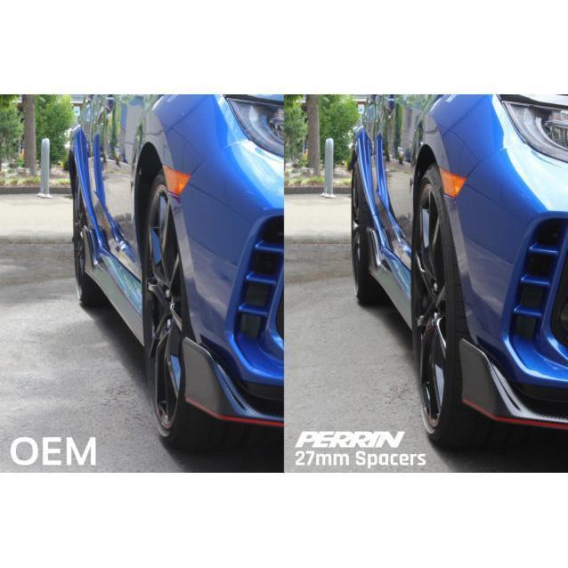 Perrin 27mm ホイールスペーサー | 2017-2021 ホンダ シビック タイプ R (PHP-WHL-027BK)