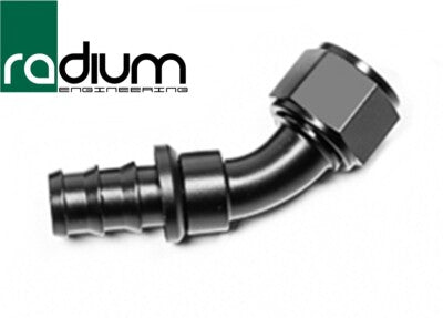 Radium Engineering -6AN 45度 プッシュロック ホースエンド