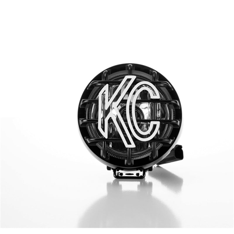 KC HiLiTES Rally 400 4インチラウンドハロゲンライト 55W スプレッドビーム（単品） - ブラック