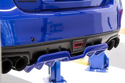 OLM A1スタイル ペイントマッチド リアディフューザー（クリスタルホワイトパール）- 2015-2021 スバル WRX / STI用