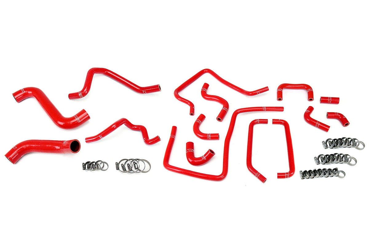HPS シリコン ホース キット - ラジエーター、ヒーター、サポートホース 57-1814-RED