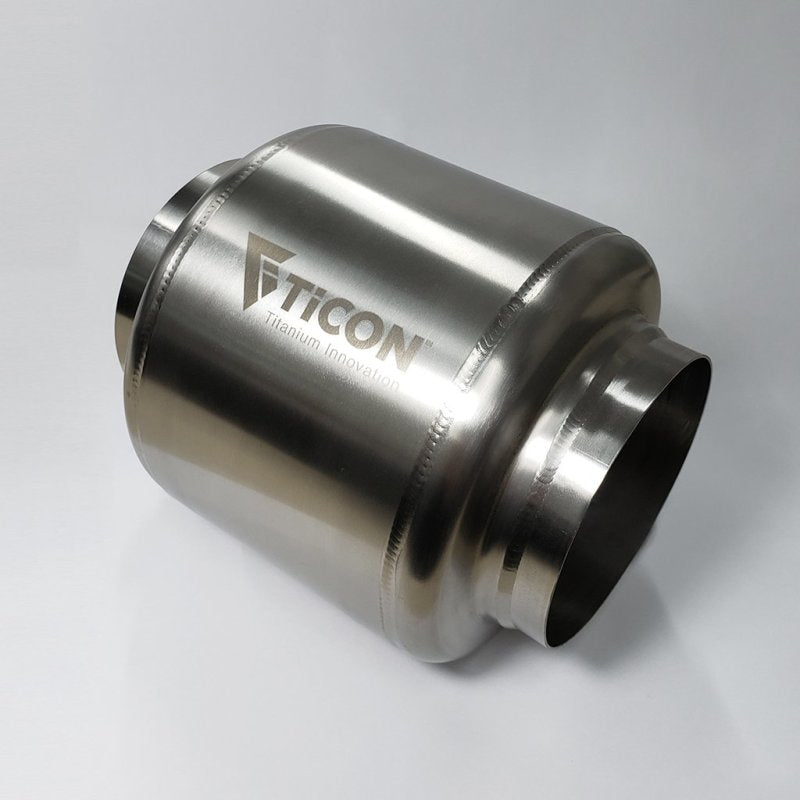 Ticon チタン ウルトラライト マフラー 入口/出口4インチ(約102mm) 全長7インチ(約178mm)