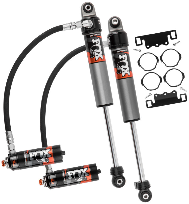 Fox 2018年以降 Jeep JL 2.5 Factory Race シリーズ 9.7インチ（約246mm） リモートリザーバー フロントショックセット / 0-1.5インチ（約38mm）リフト w/ DSC