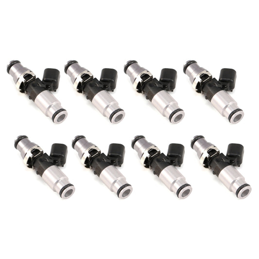 Injector Dynamics 1750-XDS - 60mm 長さ - 14mm グレー タップ - シルバー ボトム アダプター（8個セット）