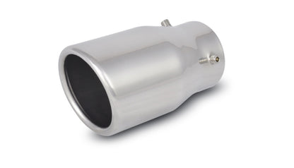 Vibrant ステンレス ボルトオン 丸型マフラーカッター 3インチ(約76mm) シングルウォール アングルカット ロールエッジ