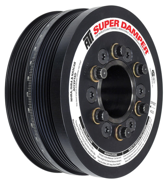 ATI ダンパー - 6.78インチ（約172mm） - アルミ製 - (2) 6溝 - フォード コヨーテ 5.0L - A/Cプーリー付き - 純正サイズ