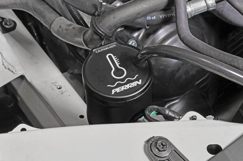 Perrin 02-26年式 Subaru WRX / 04-21年式 STI / 13-26年式 BRZ/GR86/FRS/86 クーラントオーバーフロータンク - ブラック
