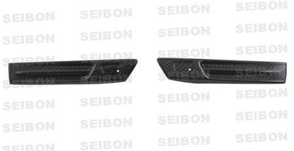 Seibon 2009-2010 ニッサン GTR R35 カーボンファイバー フェンダーダクトロゴ（左右セット）