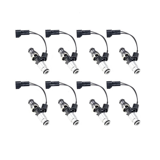Injector Dynamics ID1050X インジェクター 14mm（グレー）アダプター上部・下部（シルバー）アダプター（8個セット）