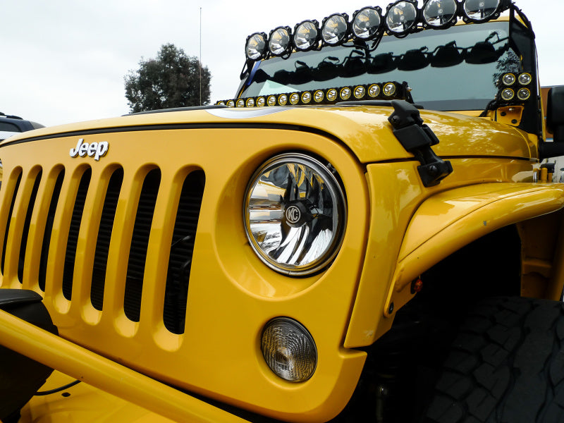 KC HiLiTES 07-18 Jeep JK 7インチ（約178mm） Gravity LED DOT認定交換用ヘッドライト（単品）