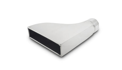 Vibrant ステンレス マフラーカッター 角型 7.75インチ(約197mm) x 1.875インチ(約48mm) カマロスタイル 入口2.5インチ(約64mm)