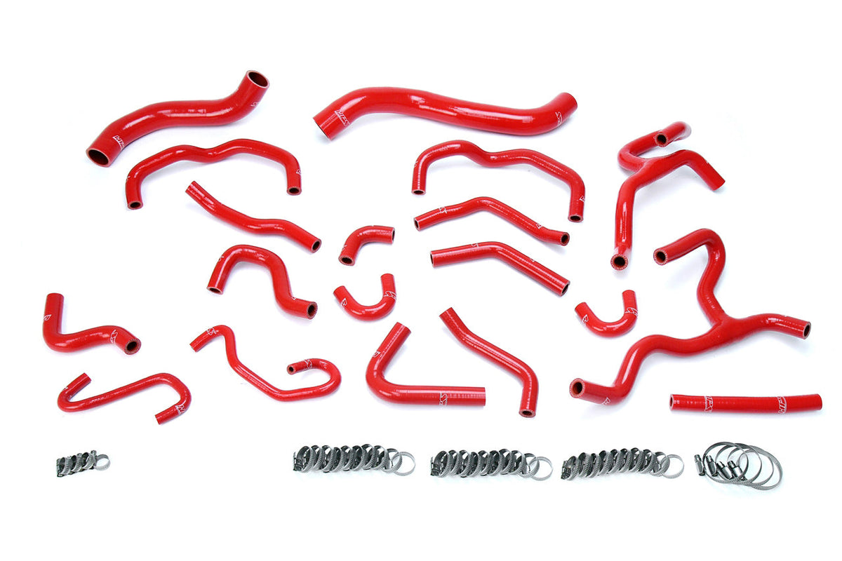 HPS シリコン ホース キット - ラジエーターおよびヒーター ホース 57-1709-RED