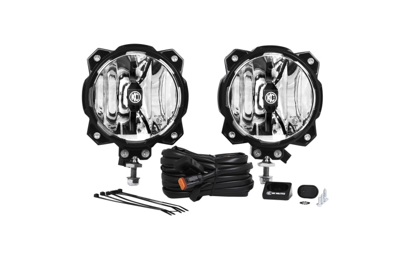 KC HiLiTES 6インチ Pro6 Gravity LEDライト 20W シングルマウント SAE/ECEドライビングビーム（ペアパックシステム）