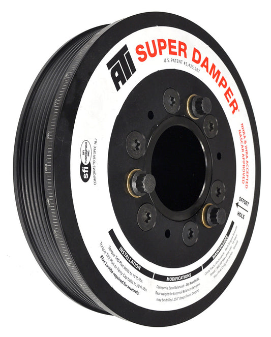 ATI ダンパー - 7.48インチ（約190mm） - アルミ製 - 6溝 - LS1/LS2 - F＆V ボディ - エアコンなし - 3リング