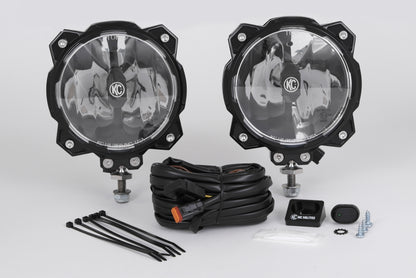 KC HiLiTES 6インチ プロ6 Gravity LEDライト 20W シングルマウント ワイド-40ビーム（ペアパックシステム）