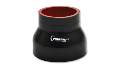 Vibrant 4層 シリコンレデューサー 3インチ(約76mm) x 2.75インチ(約70mm) 長さ4.5インチ(約114mm) (ブラック)
