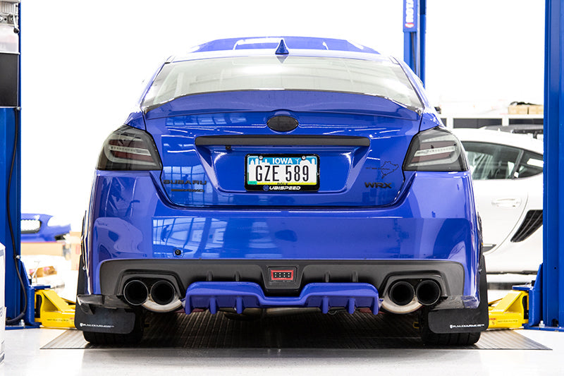 OLM A1スタイル ペイントマッチド リアディフューザー（ピュアレッド）- 2015-2021 スバル WRX / STI