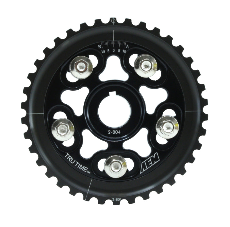 AEM 96-00 ホンダ シビック / 96-97 ホンダ デルソル D16 ブラック Tru-Time カムギア