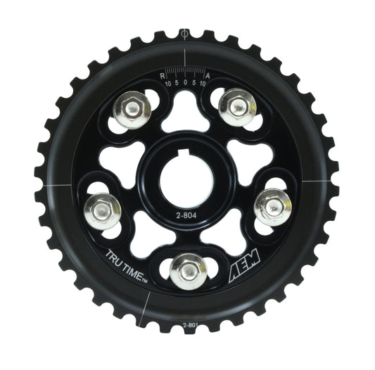 AEM 96-00 ホンダ シビック / 96-97 ホンダ デルソル D16 ブラック Tru-Time カムギア