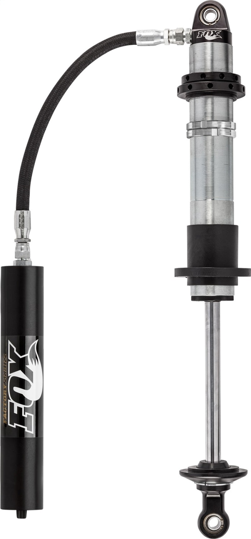 Fox 2.5 ファクトリーシリーズ 8インチ（約203mm） リモートリザーバー コイルオーバーショック 7/8インチ（約22.2mm）シャフト (50/70) - ブラック/ジンク