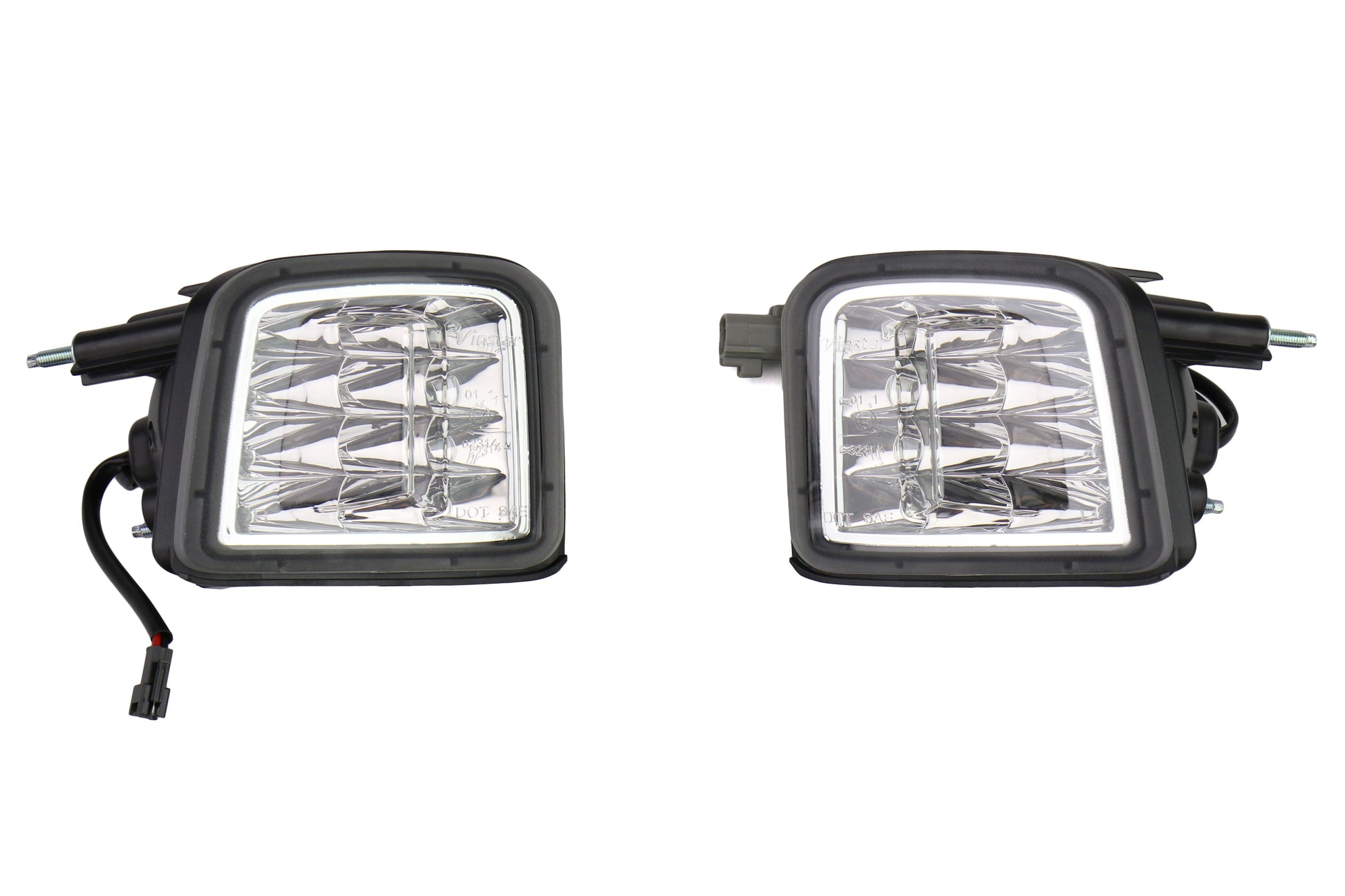 OLM USDM LEDフロントターンシグナルハウジング - クリアレンズ＆クロームリフレクター - 2015-2017 スバル WRX / STI