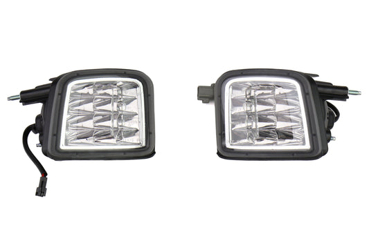 OLM USDM LEDフロントターンシグナルハウジング - クリアレンズ＆クロームリフレクター - 2015-2017 スバル WRX / STI