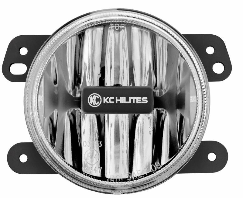 KC HiLiTES 10-18 ジープ JK 4インチ Gravity G4 LED ライト 10w SAE/ECE クリアフォグビーム（シングル）
