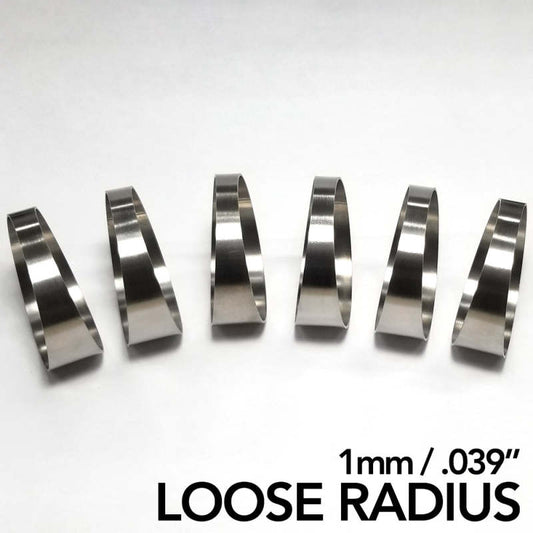 Ticon チタン パイカット 外径3.15インチ(約80mm) 1.5D(ルーズR) 肉厚1mm(0.039インチ) 6個入り