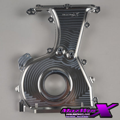 Mazworx - SR20 ドライサンプ用 ビレットフロントカバー (13500-SR20DS)