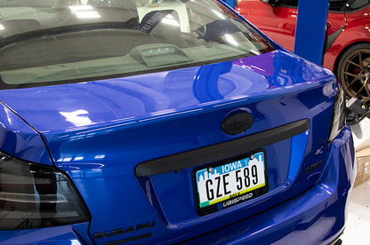 OLM ペイントマッチ トランクホールデリート OEMショートスポイラー用 - ワールドラリーブルー - 2015-2021 スバル WRX / STI