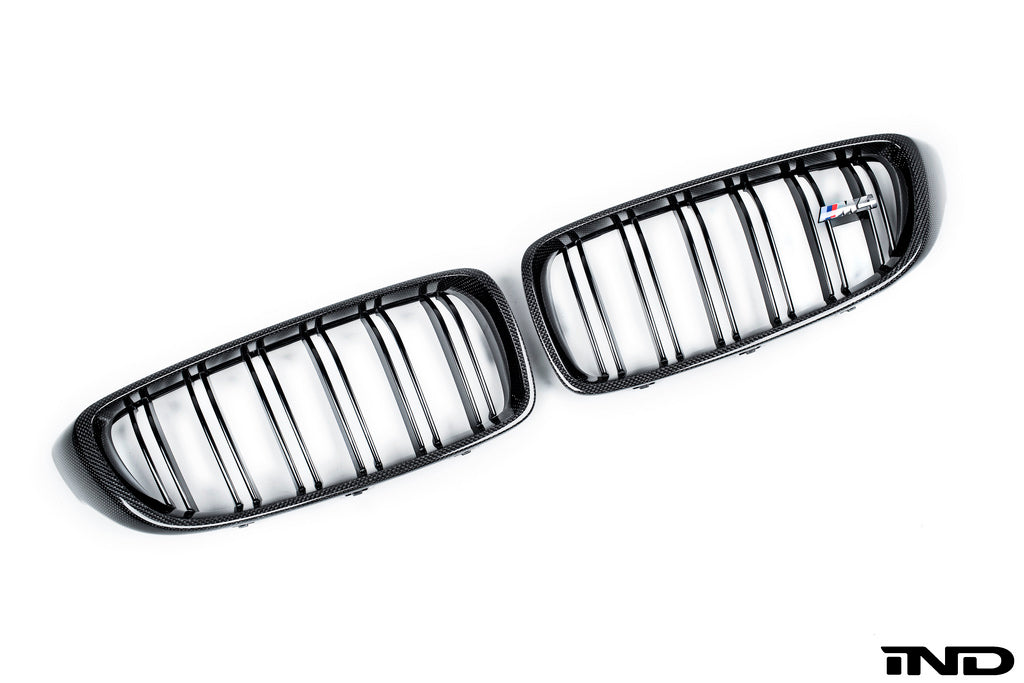 iND f8x m3 m4 carbon fiber front grille set - iND Distribution