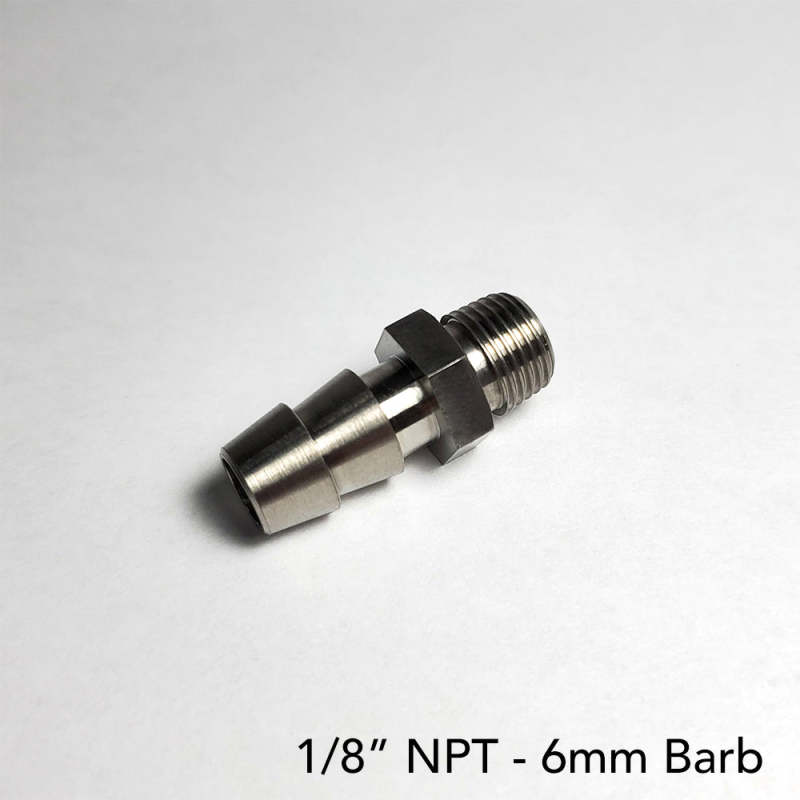 Ticon フィッティング 1/8NPT - 6mmバーブ 全長28mm