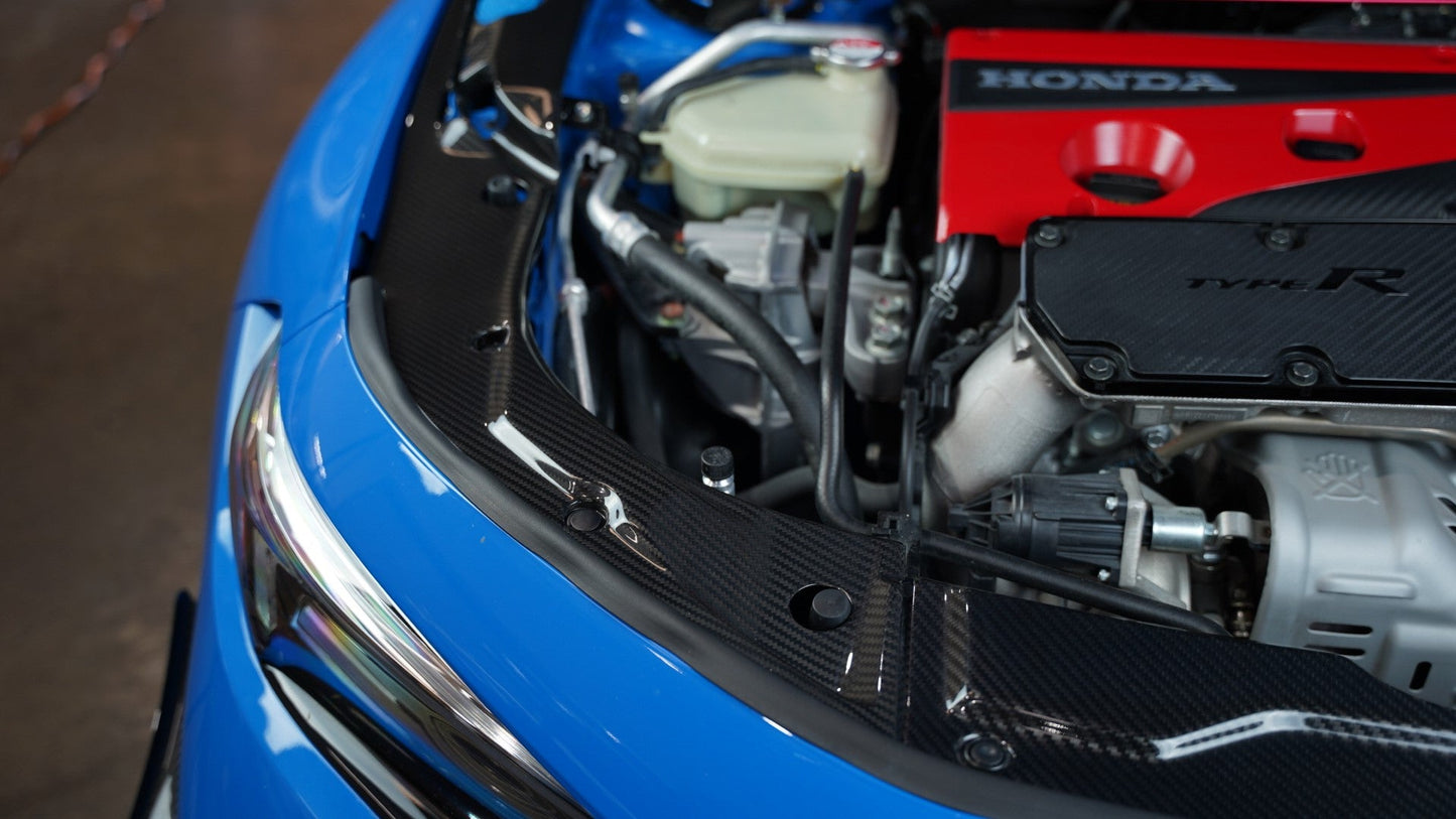 APR Performance カーボンファイバー ラジエータークーリングプレート - ホンダ FL5 シビック タイプR